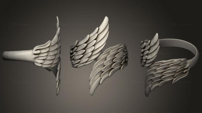 Jewelry rings (Wings ring, JVLRP_0923) 3D models for cnc